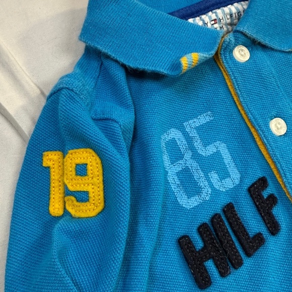 Tommy Hilfiger - 18M - Blue Long Sleeve Polo Shirt - Picture 4 of 5